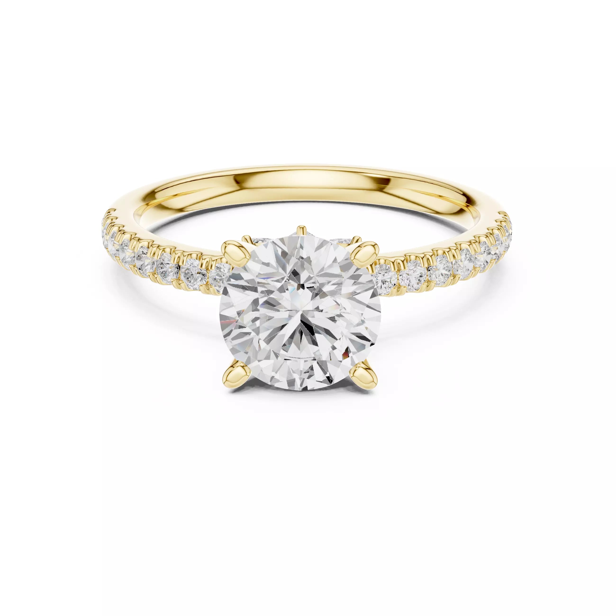 Hidden Accent Pavé - Round