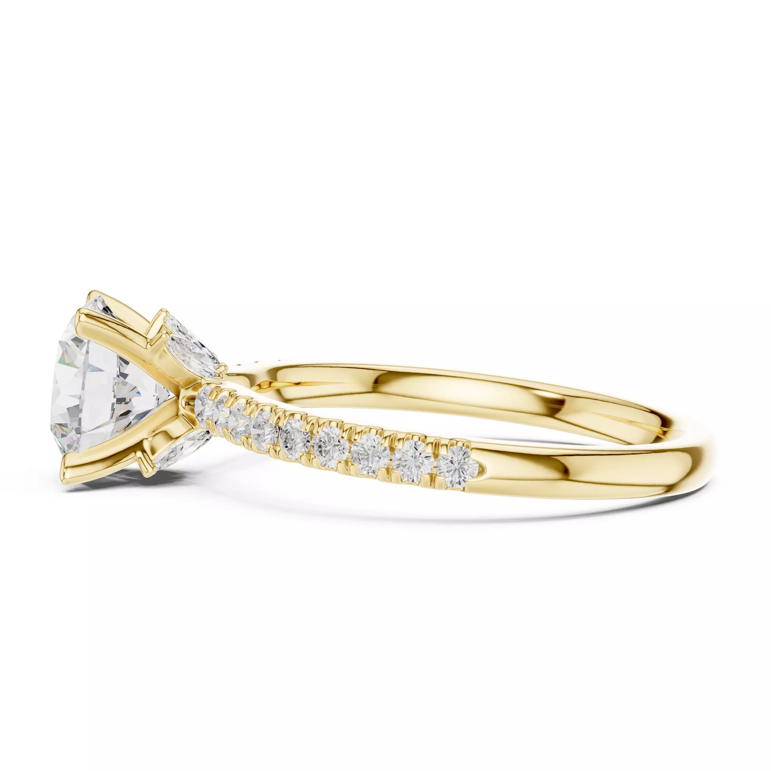 Hidden Accent Pavé - Round
