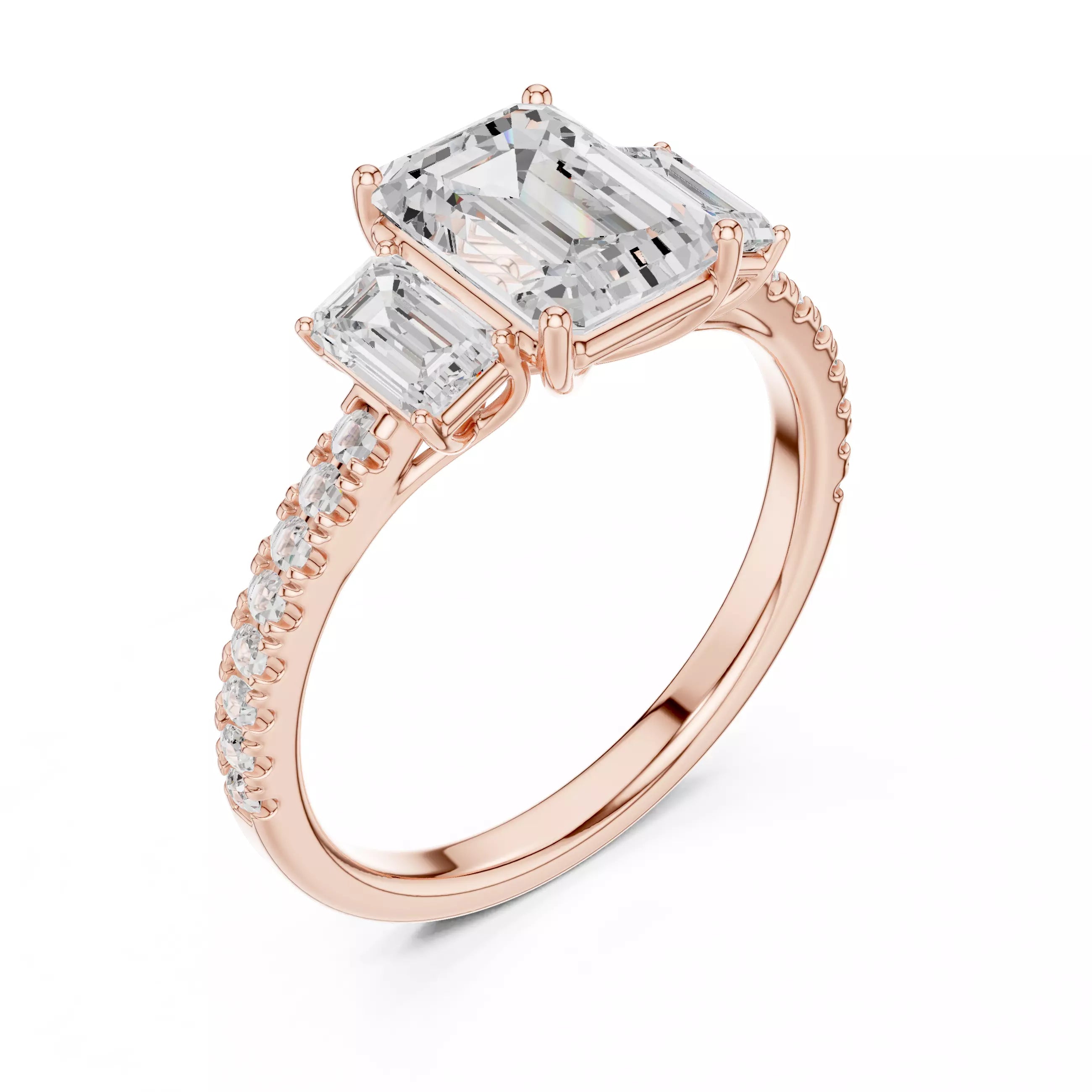 Pavé Trio - Emerald