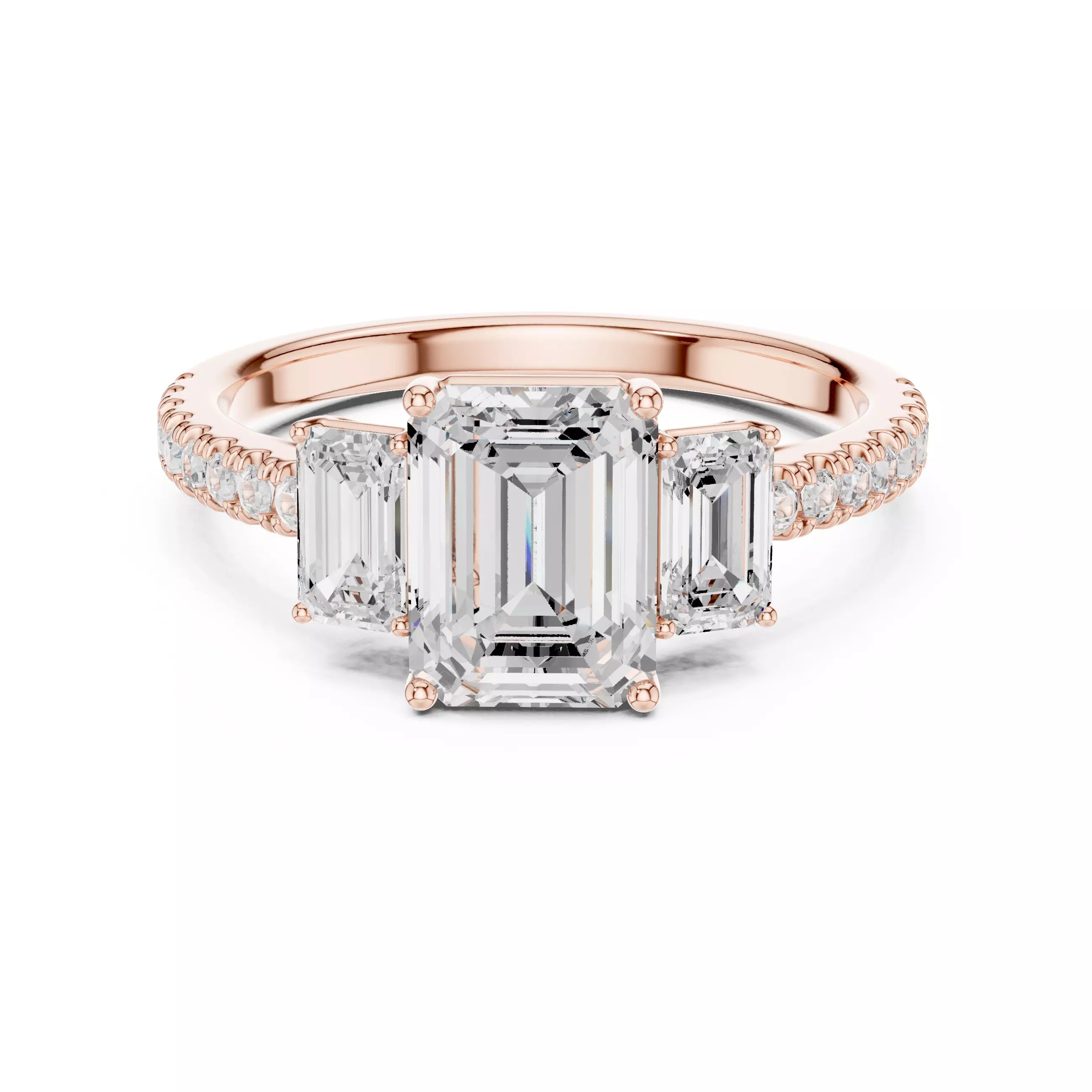 Pavé Trio - Emerald