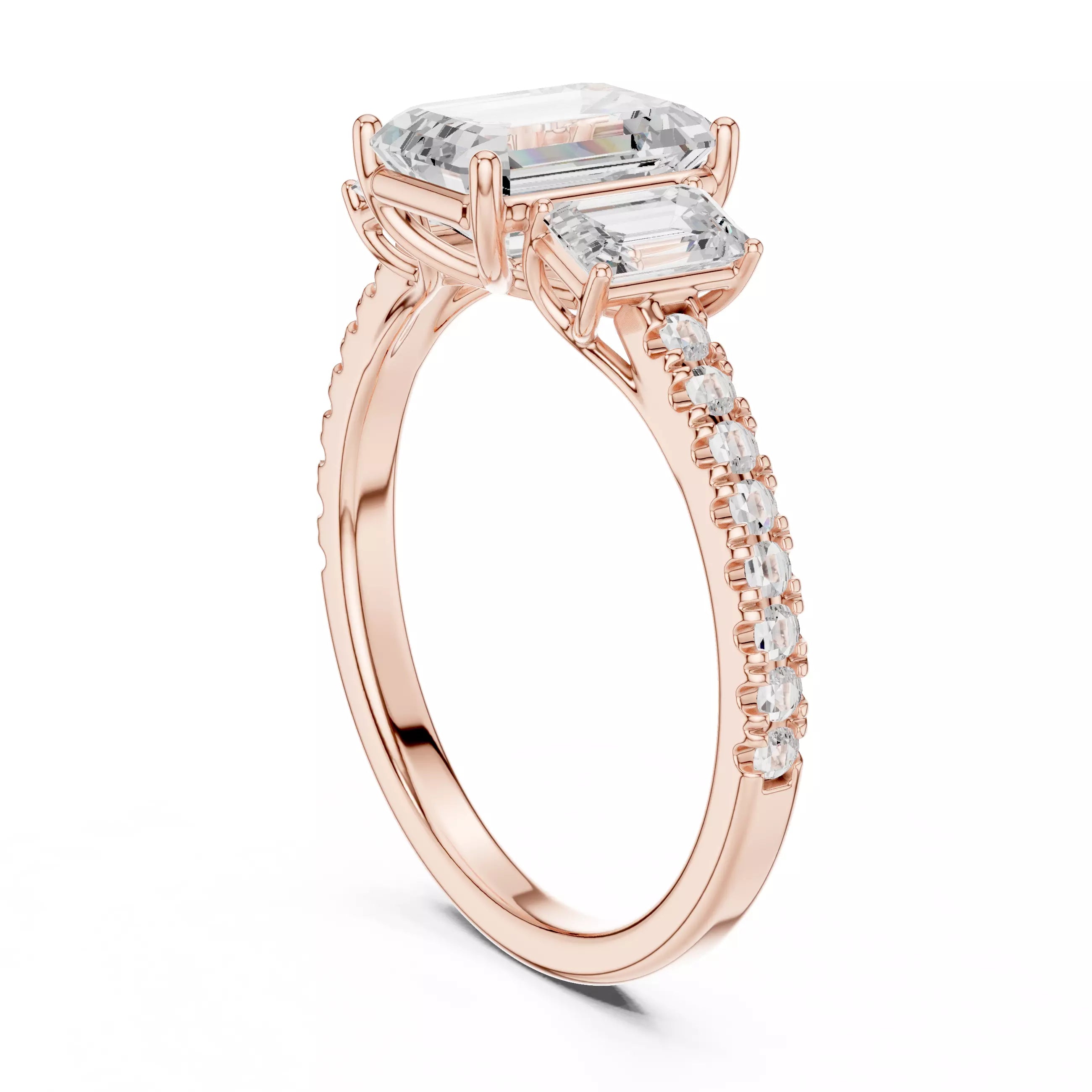 Pavé Trio - Emerald