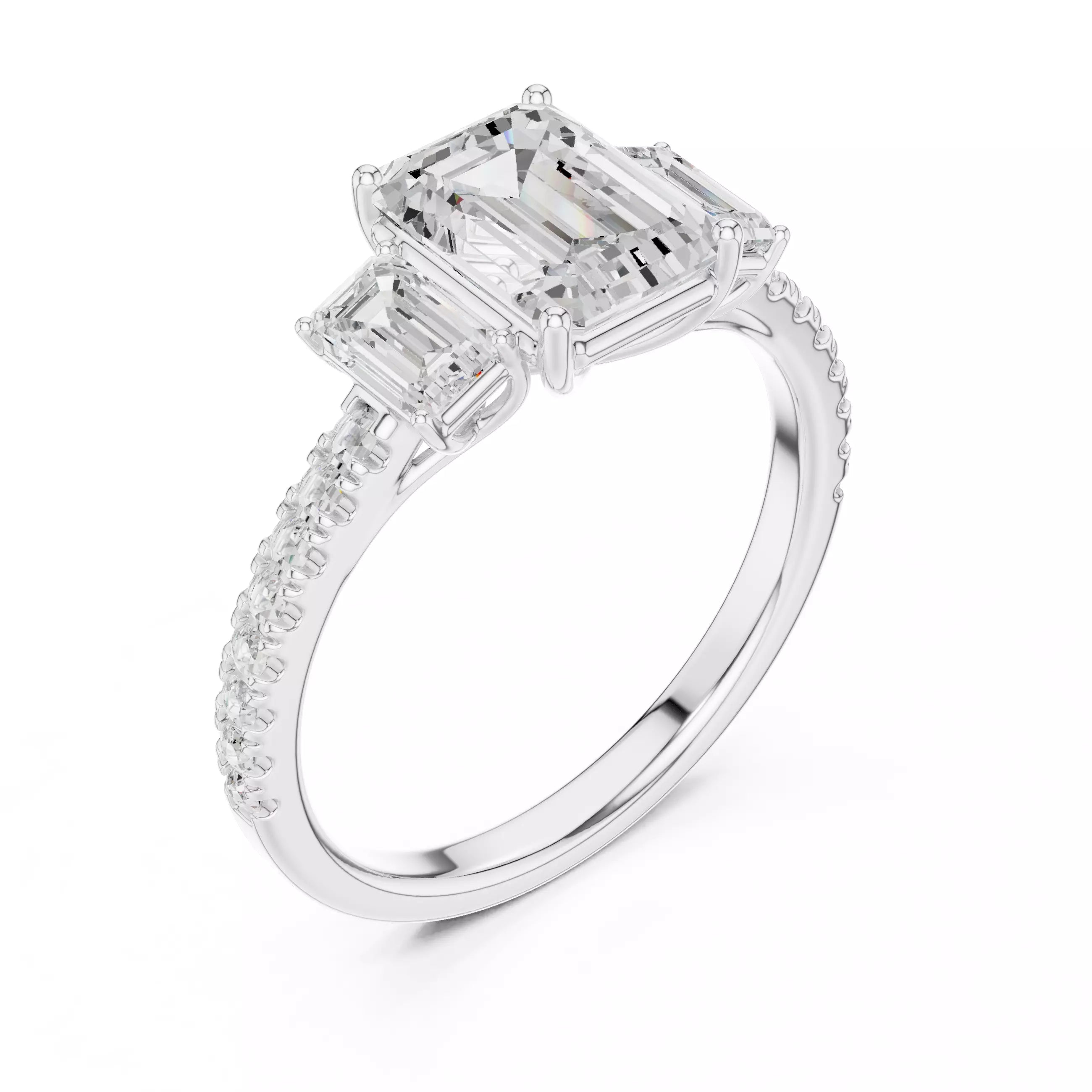 Pavé Trio - Emerald