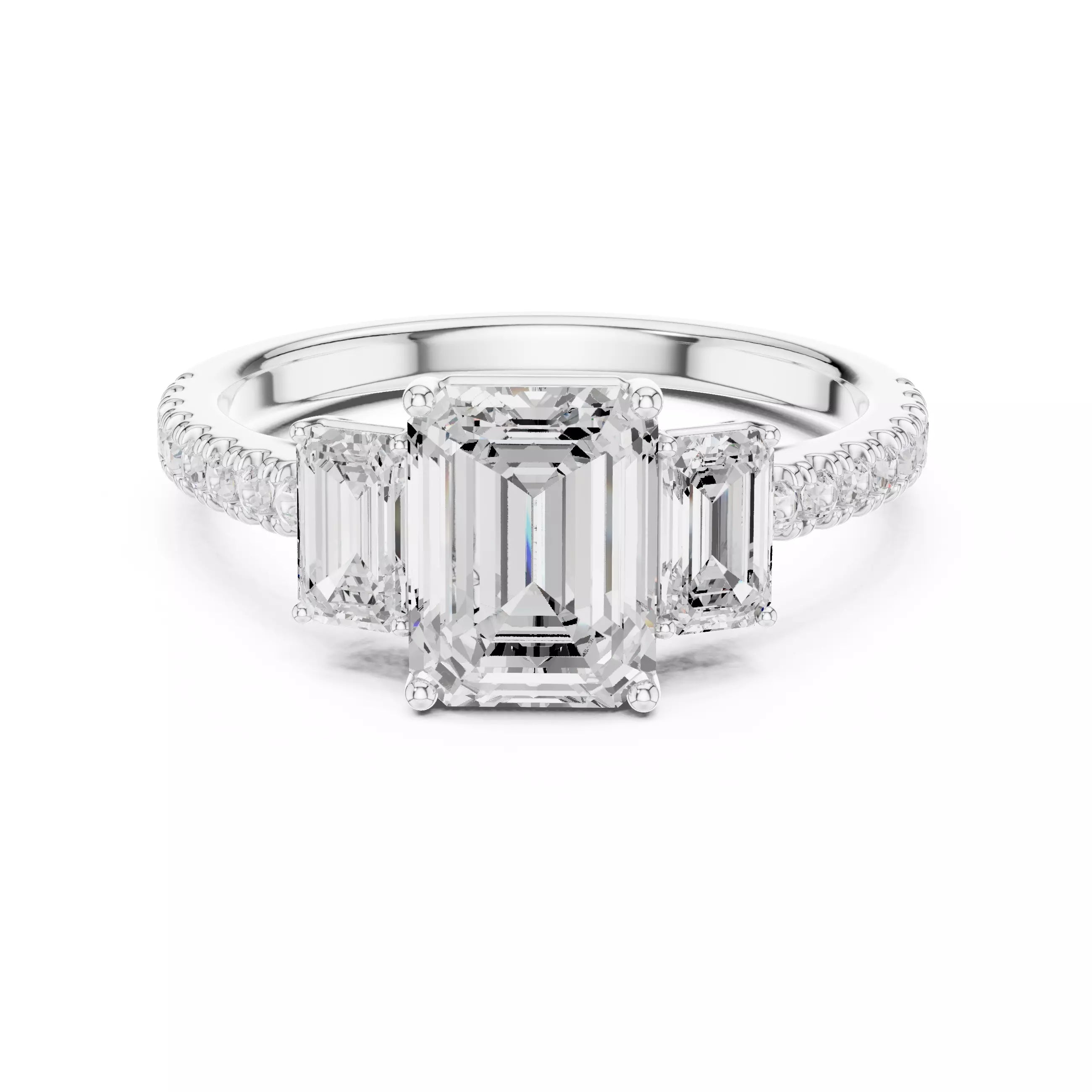 Pavé Trio - Emerald