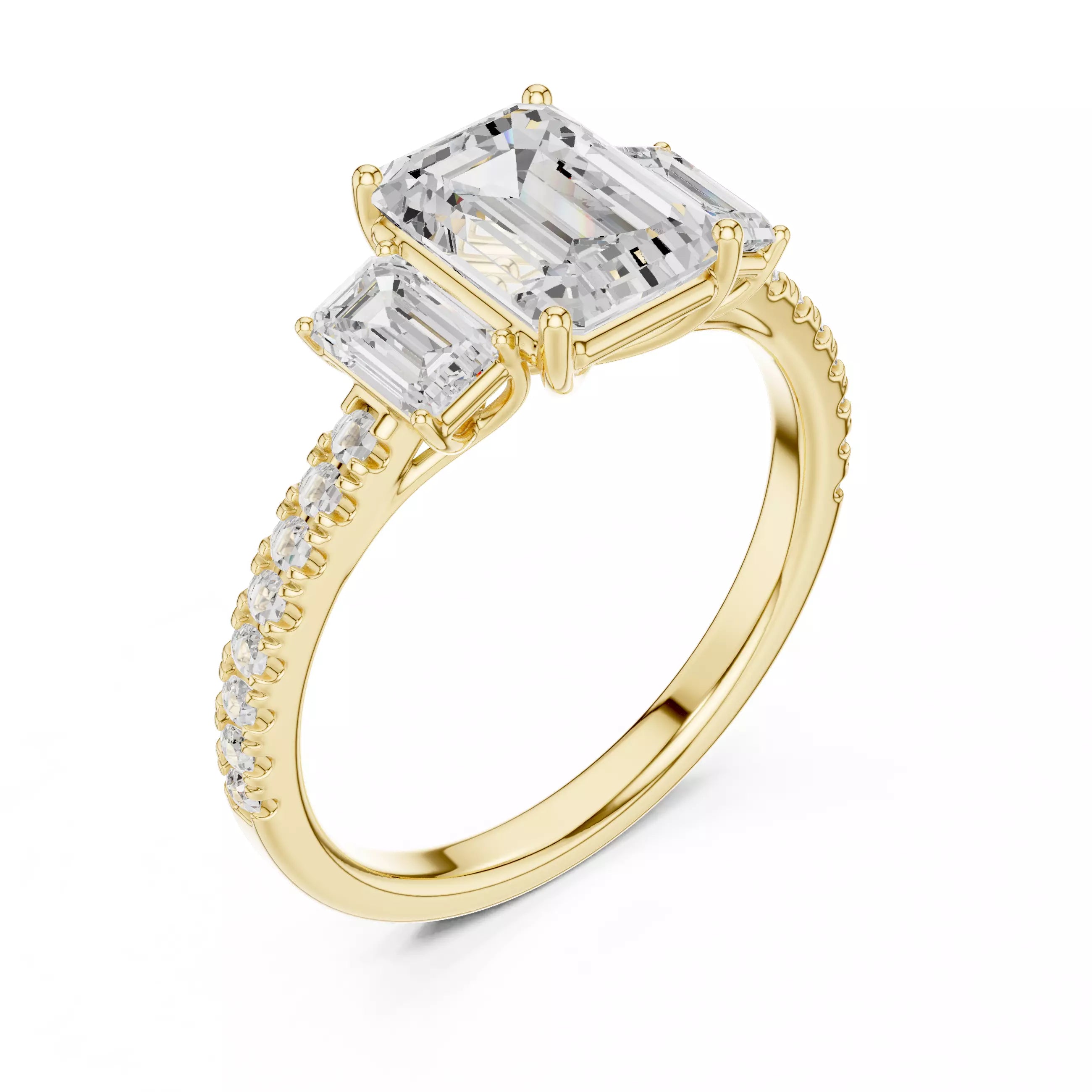 Pavé Trio - Emerald