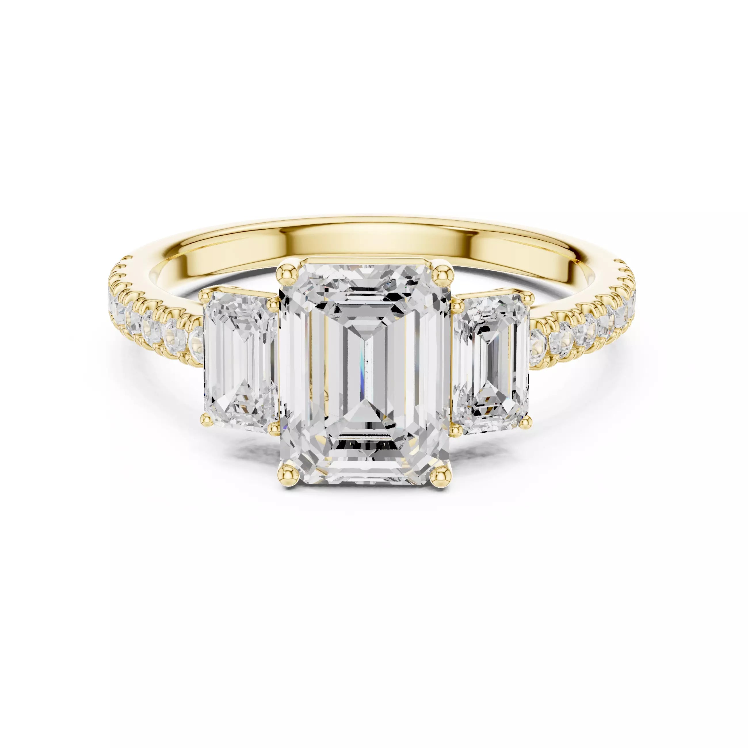 Pavé Trio - Emerald