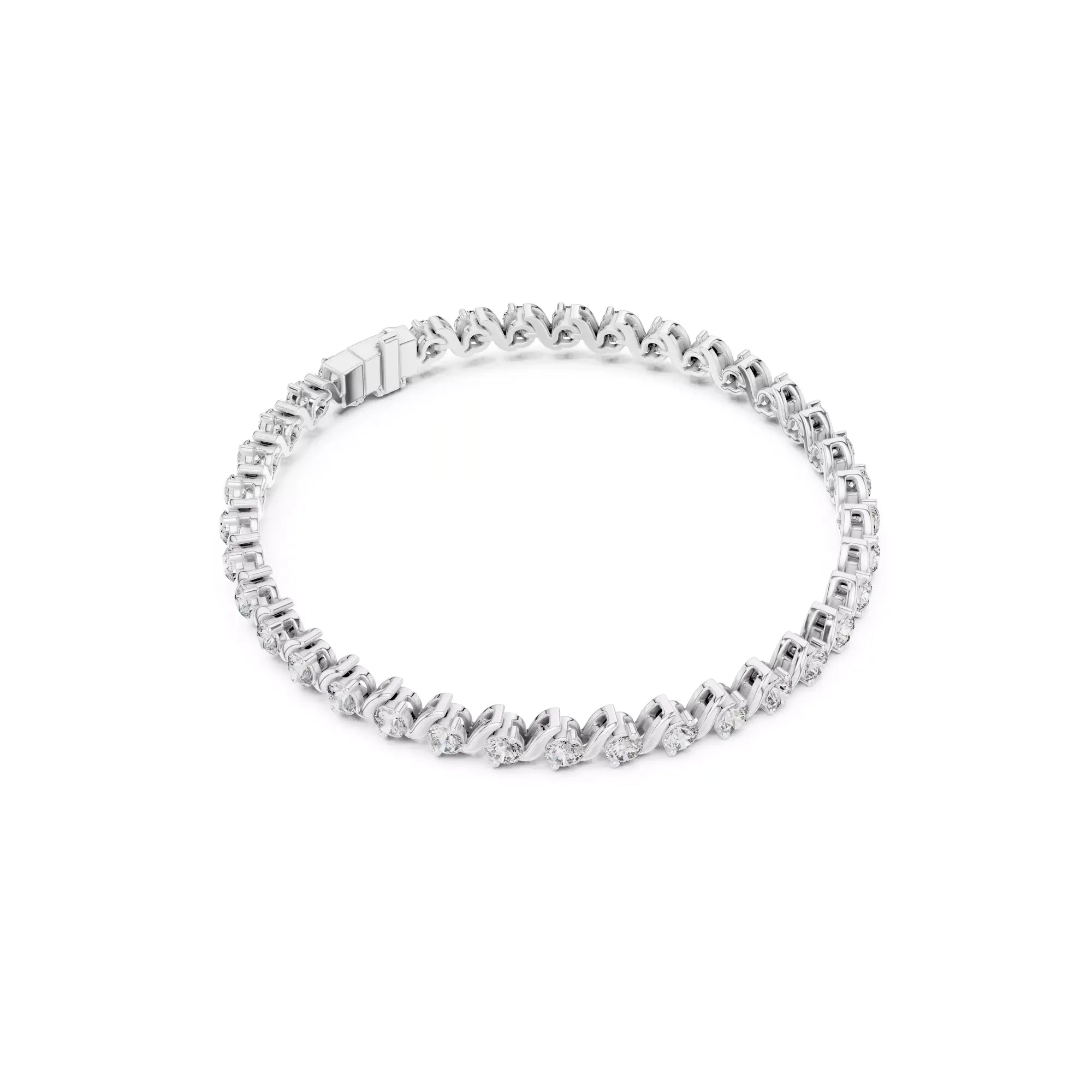 Serenade Wave Diamond Tennis Bracelet