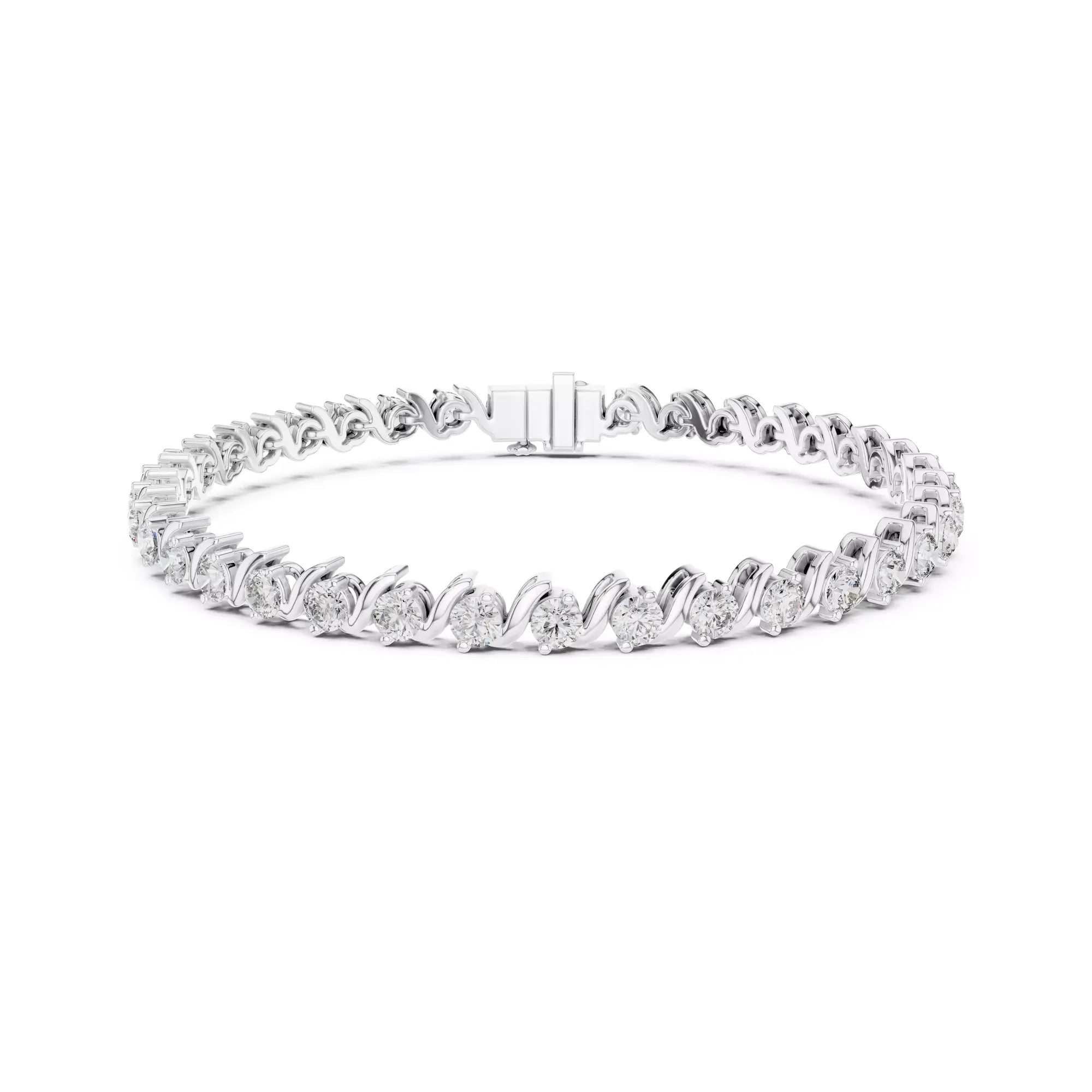 Serenade Wave Diamond Tennis Bracelet