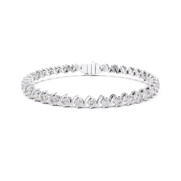 Serenade Wave Diamond Tennis Bracelet