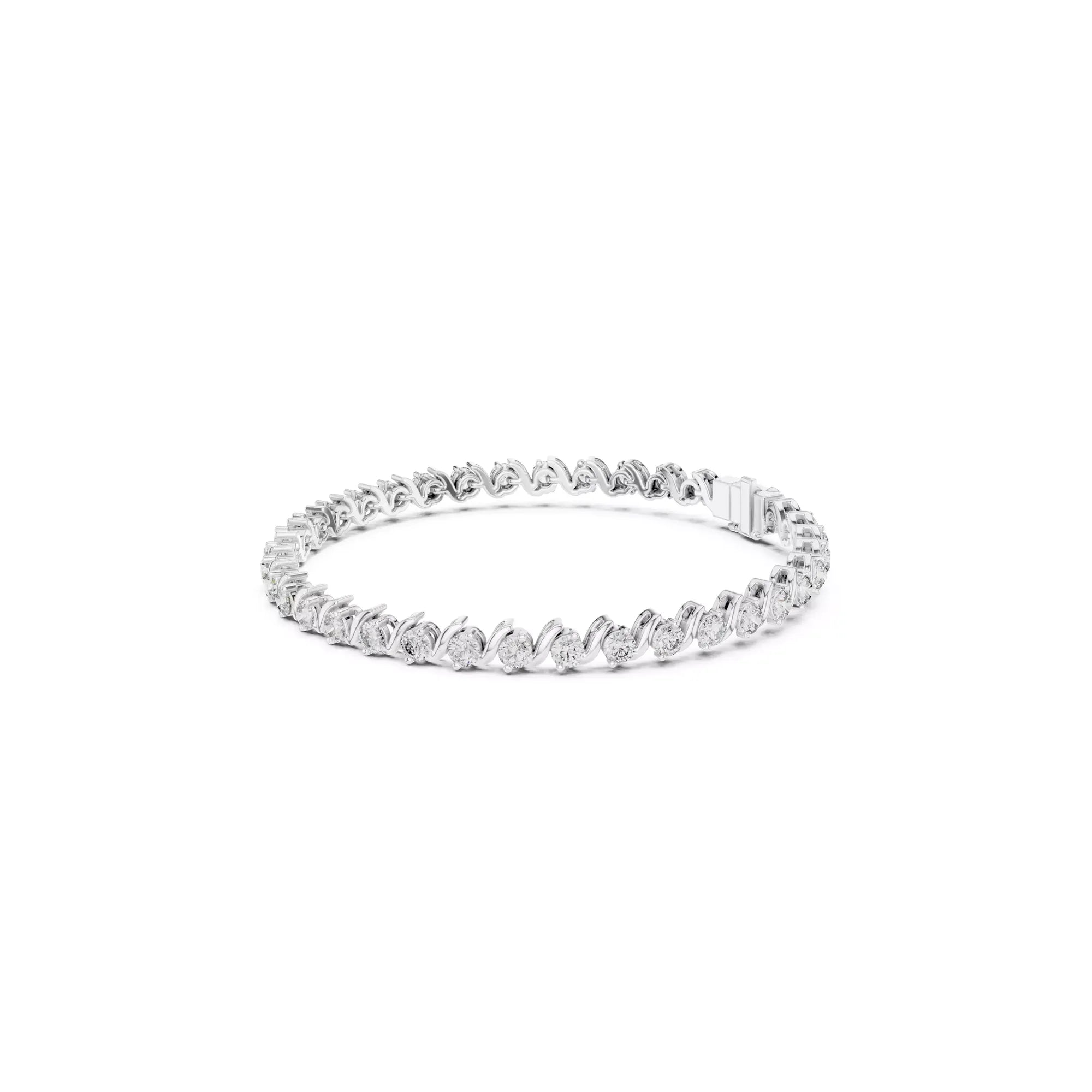 Serenade Wave Diamond Tennis Bracelet