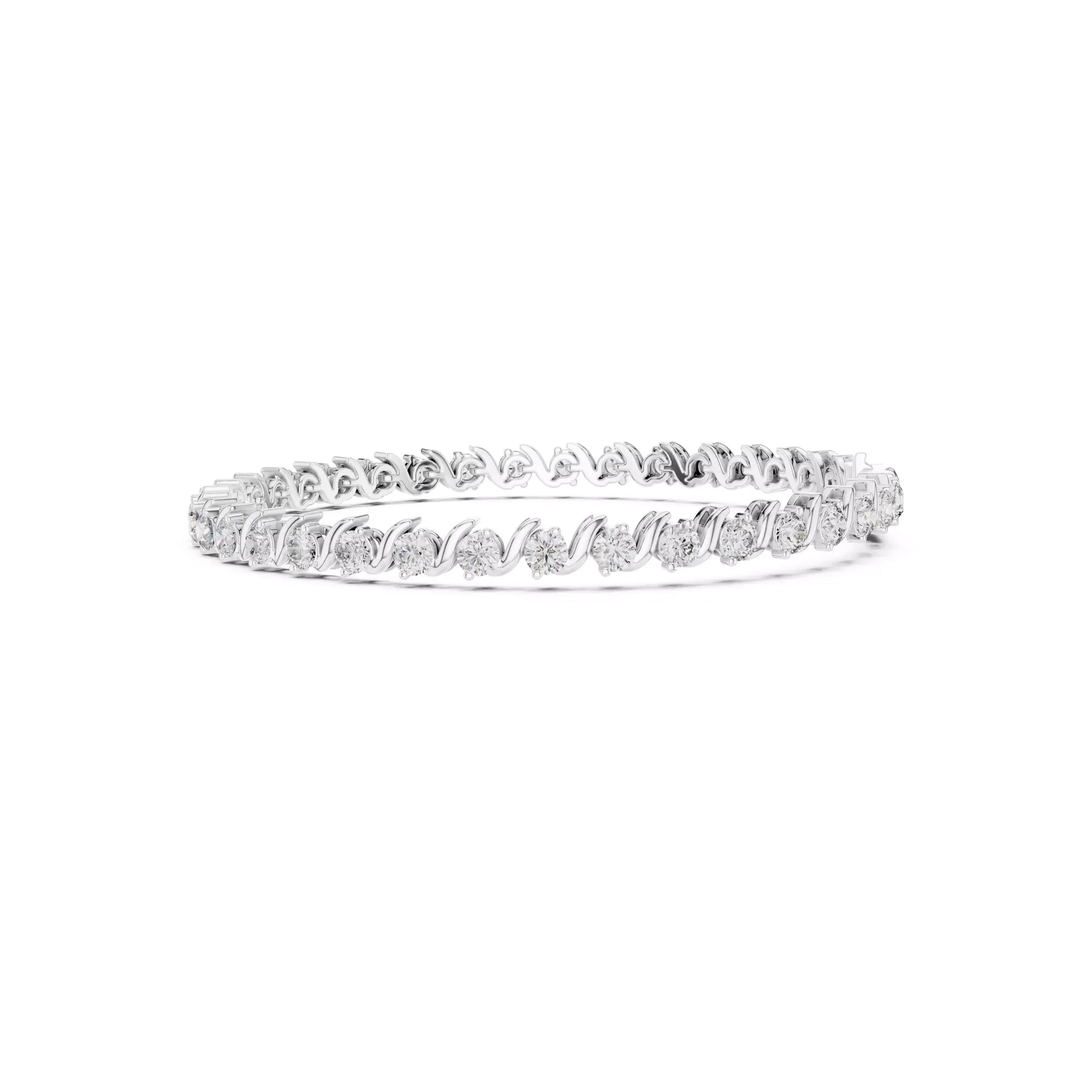 Serenade Wave Diamond Tennis Bracelet