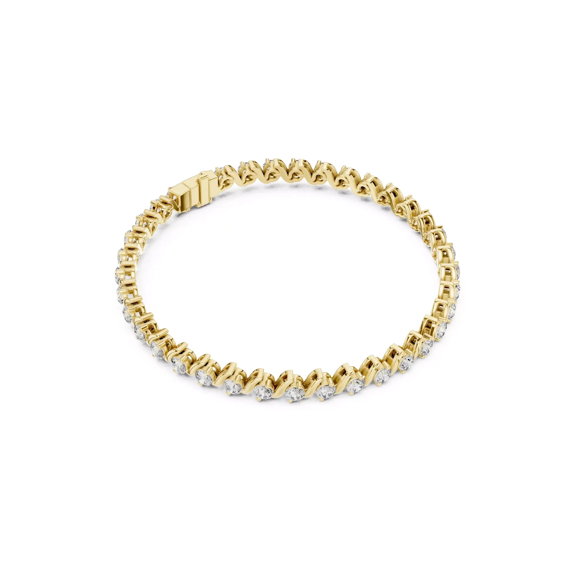 Serenade Wave Diamond Tennis Bracelet