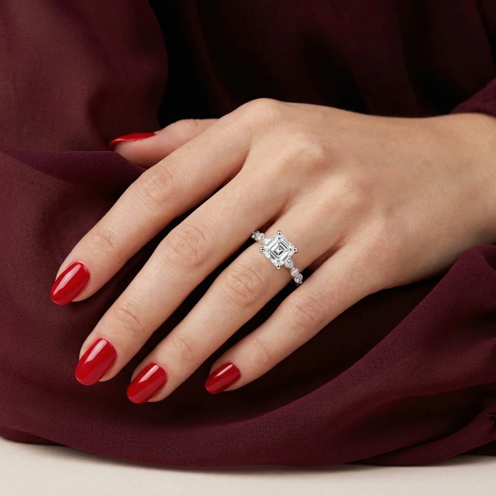 Solitaire Crest - Asscher