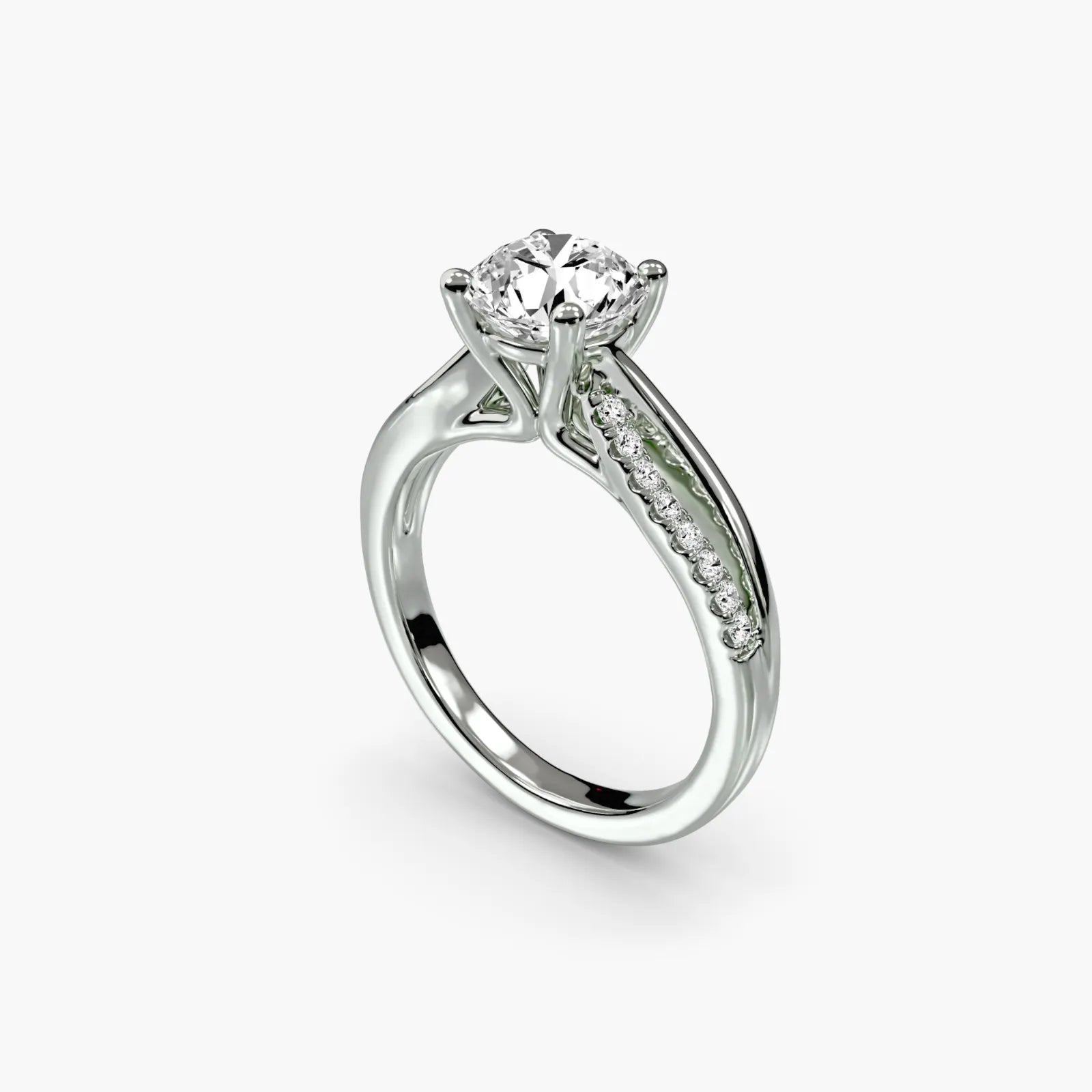 Split Shank Pavé Solitaire