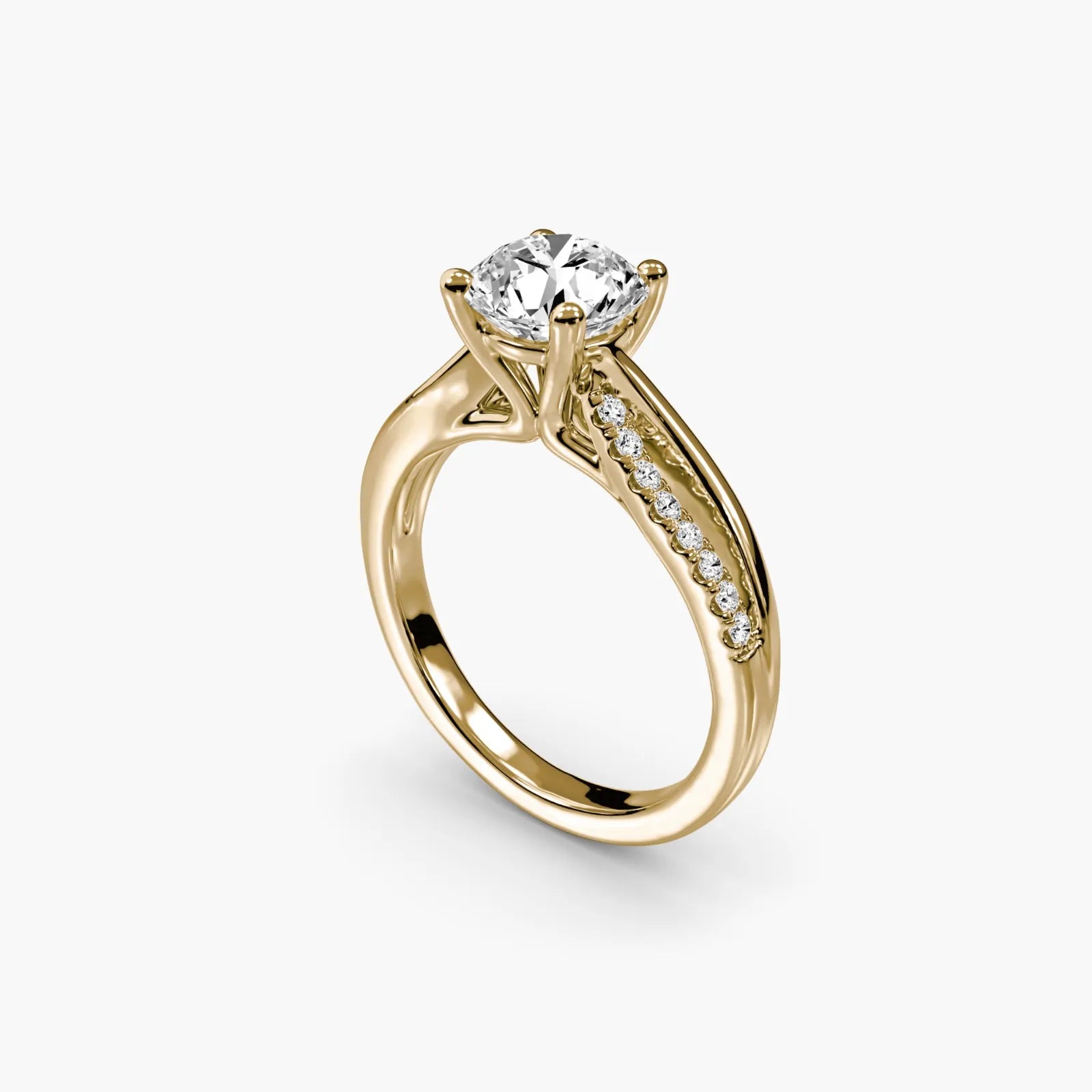 Split Shank Pavé Solitaire