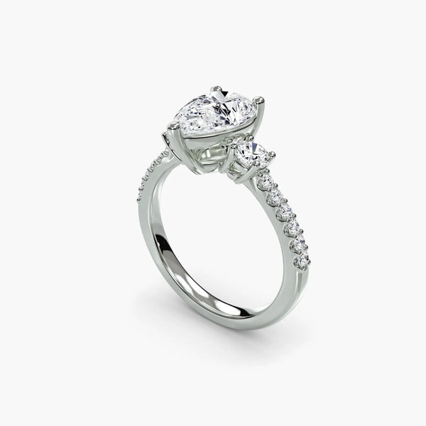 Trilogy Pavé Band - Pear