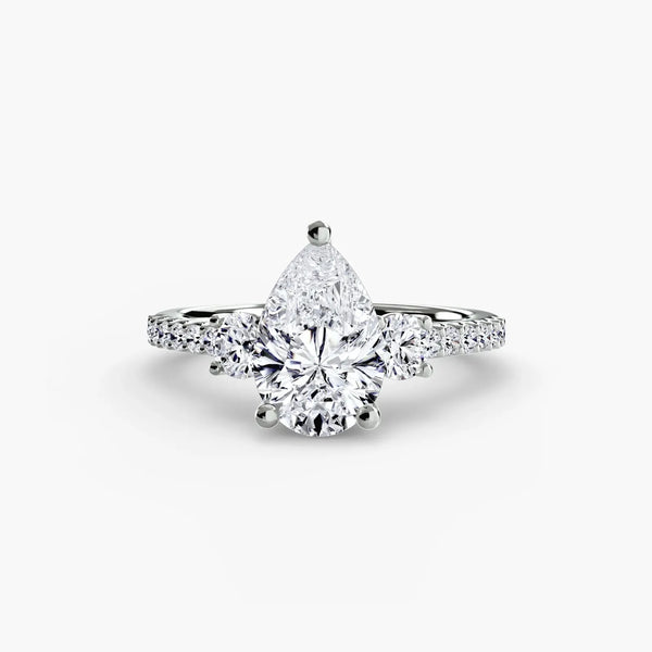 Trilogy Pavé Band - Pear