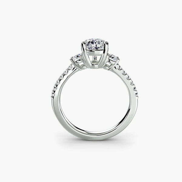 Trilogy Pavé Band - Pear