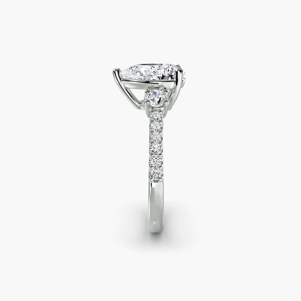 Trilogy Pavé Band - Pear