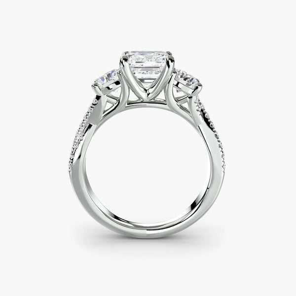 Twisted Pavé Eternity - Asscher