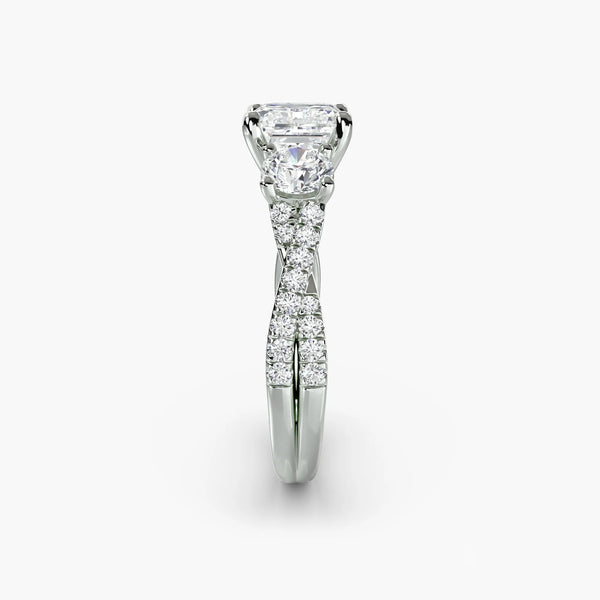 Twisted Pavé Eternity - Asscher