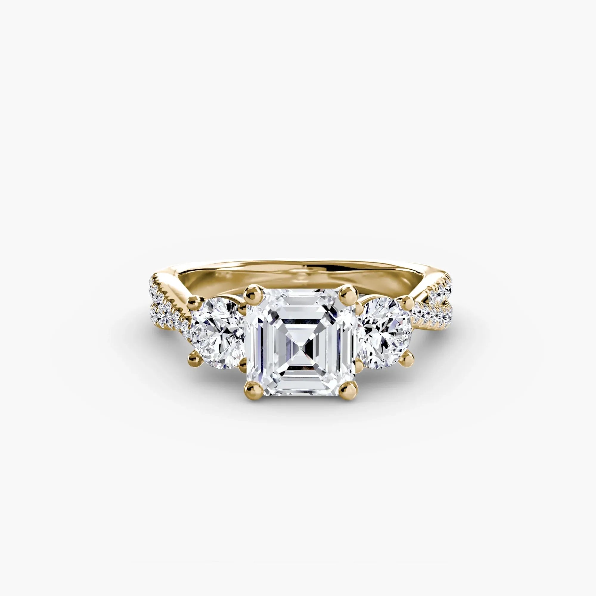 Twisted Pavé Eternity - Asscher