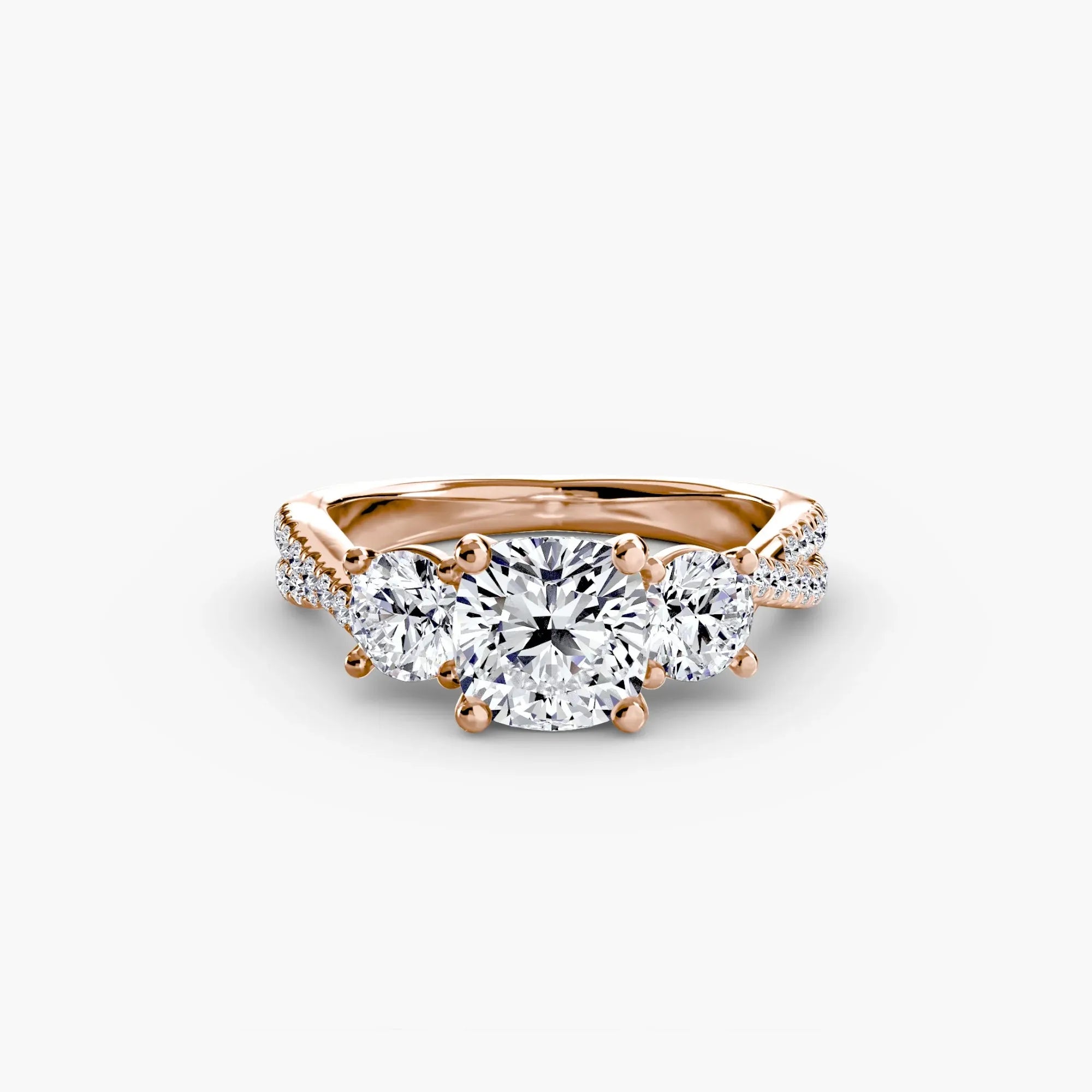 Twisted Pavé Eternity - Cushion