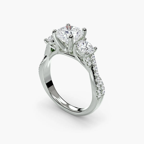 Twisted Pavé Eternity - Cushion