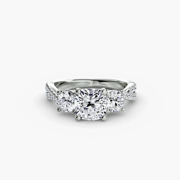 Twisted Pavé Eternity - Cushion