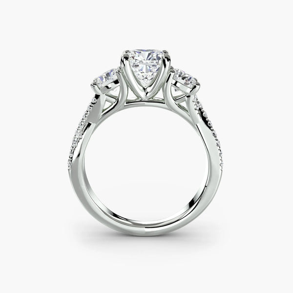 Twisted Pavé Eternity - Cushion