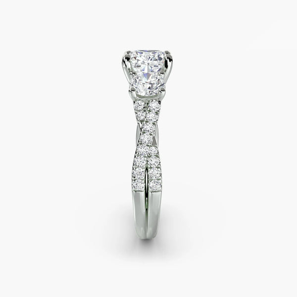 Twisted Pavé Eternity - Cushion