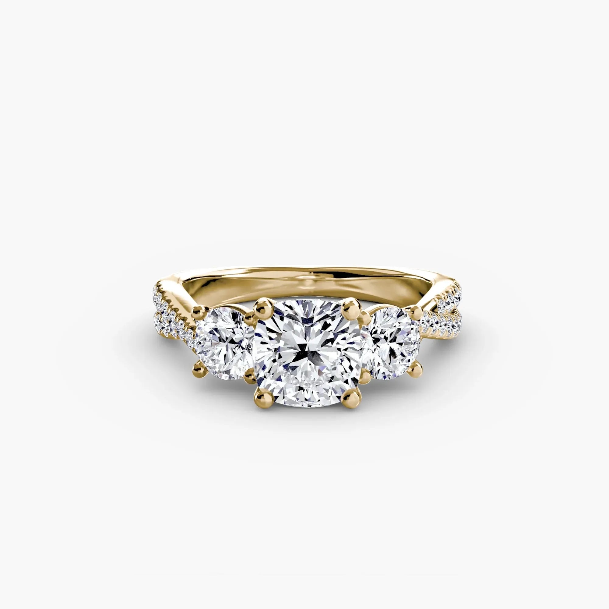 Twisted Pavé Eternity - Cushion