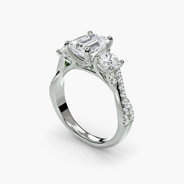 Twisted Pavé Eternity - Emerald