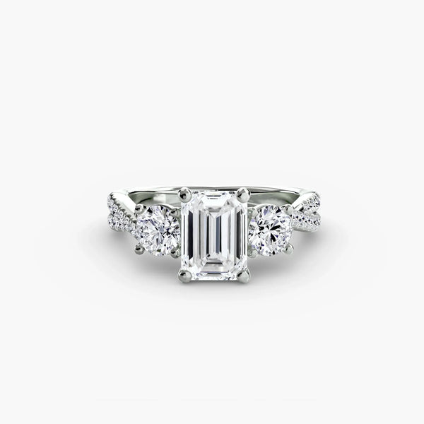 Twisted Pavé Eternity - Emerald