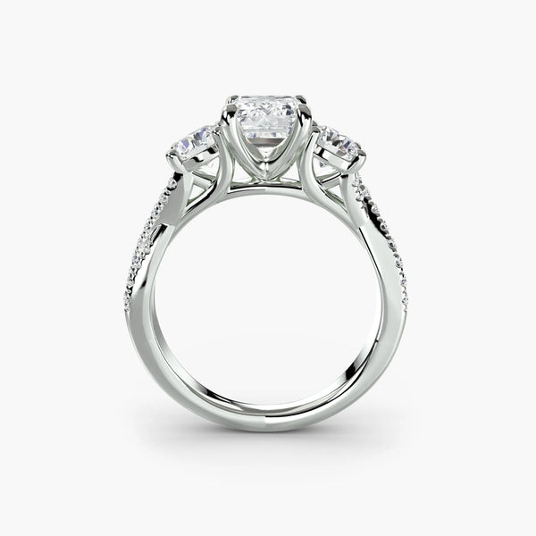 Twisted Pavé Eternity - Emerald