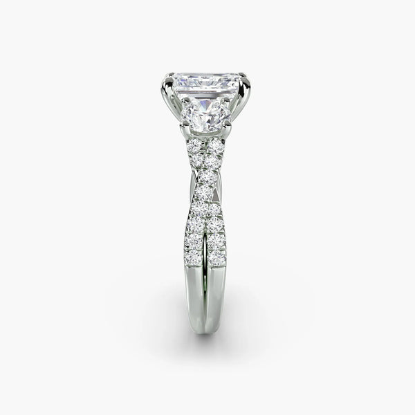 Twisted Pavé Eternity - Emerald