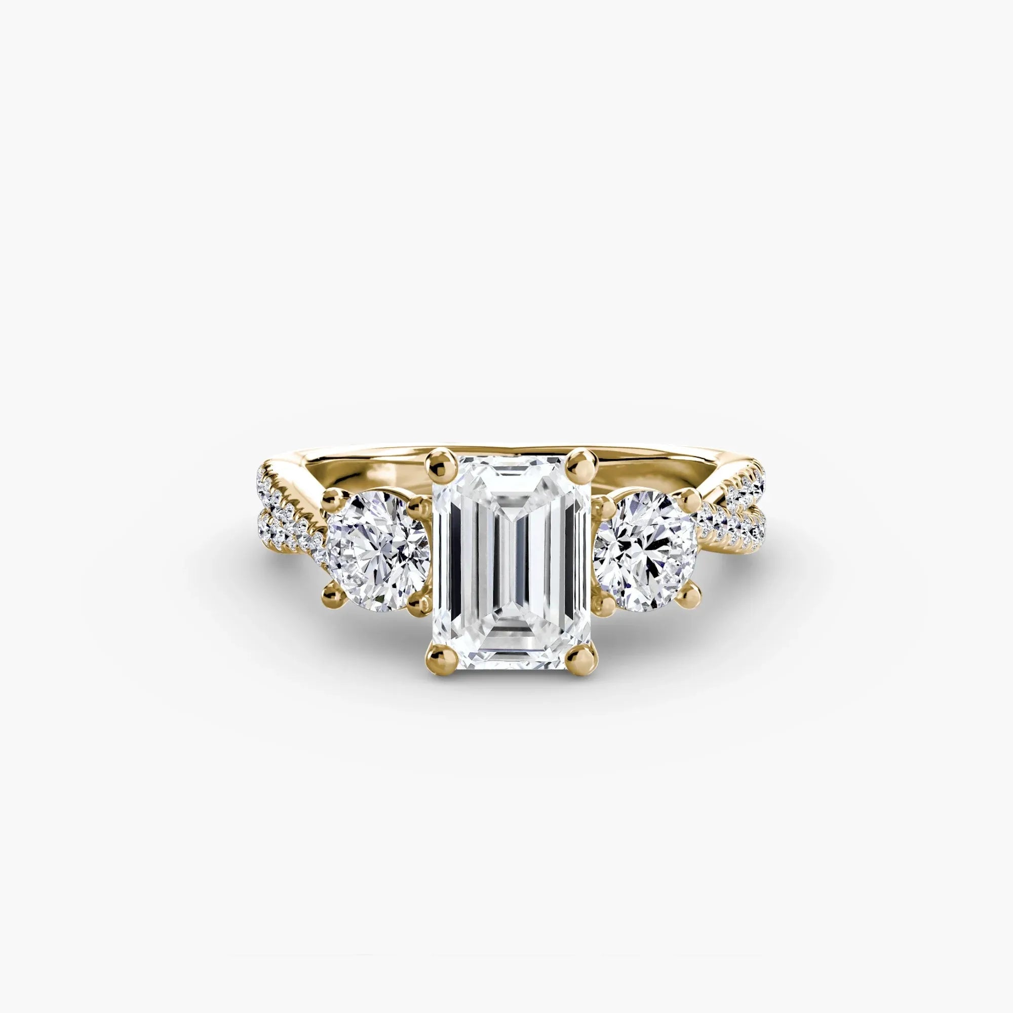 Twisted Pavé Eternity - Emerald