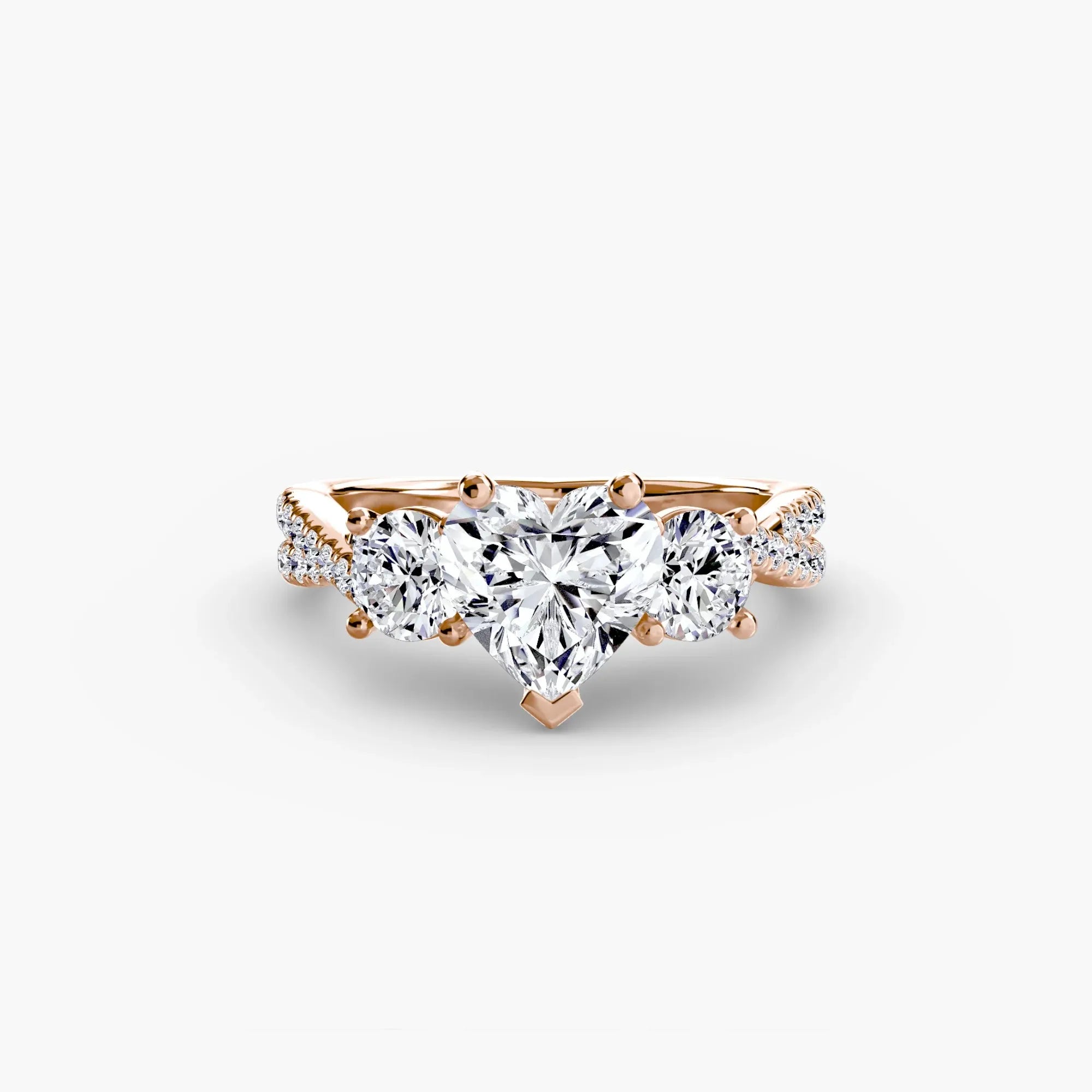 Twisted Pavé Eternity - Heart