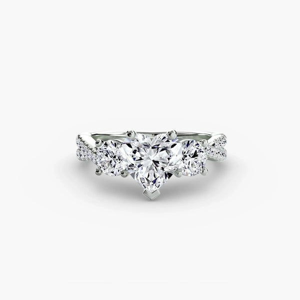 Twisted Pavé Eternity - Heart