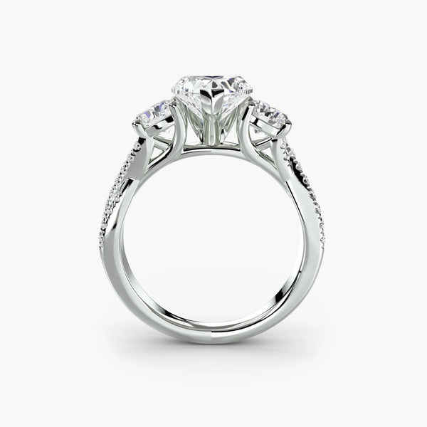 Twisted Pavé Eternity - Heart