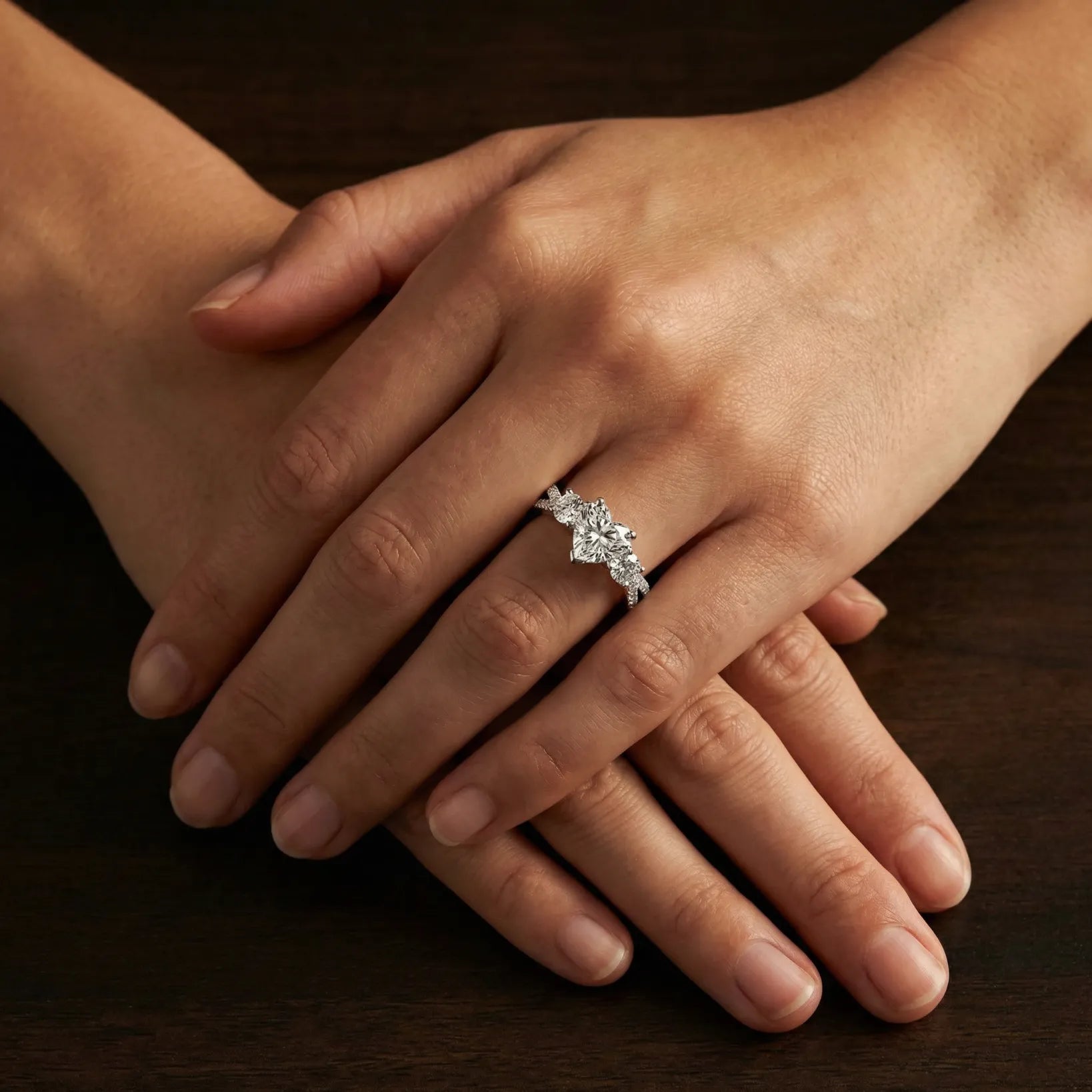 Twisted Pavé Eternity - Heart