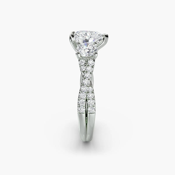 Twisted Pavé Eternity - Heart