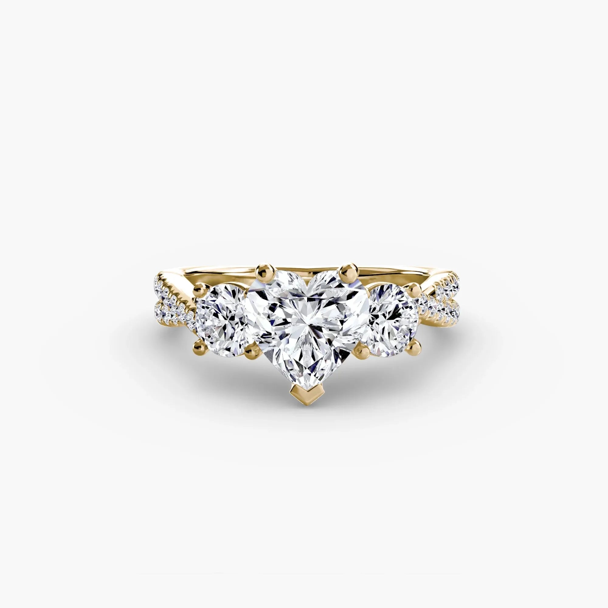 Twisted Pavé Eternity - Heart