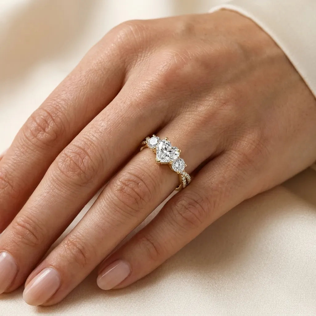 Twisted Pavé Eternity - Heart