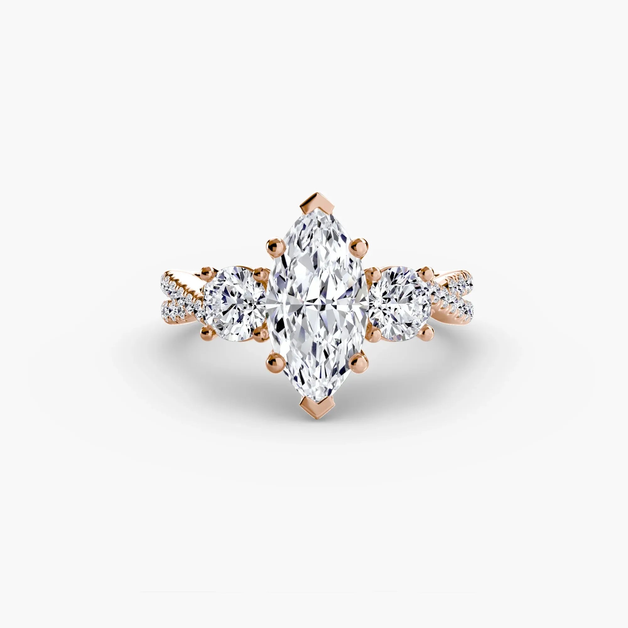 Twisted Pavé Eternity - Marquise