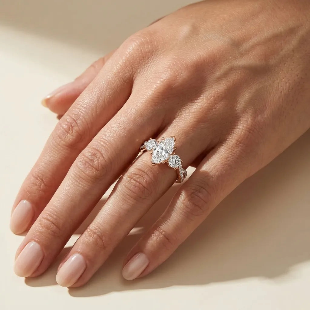 Twisted Pavé Eternity - Marquise