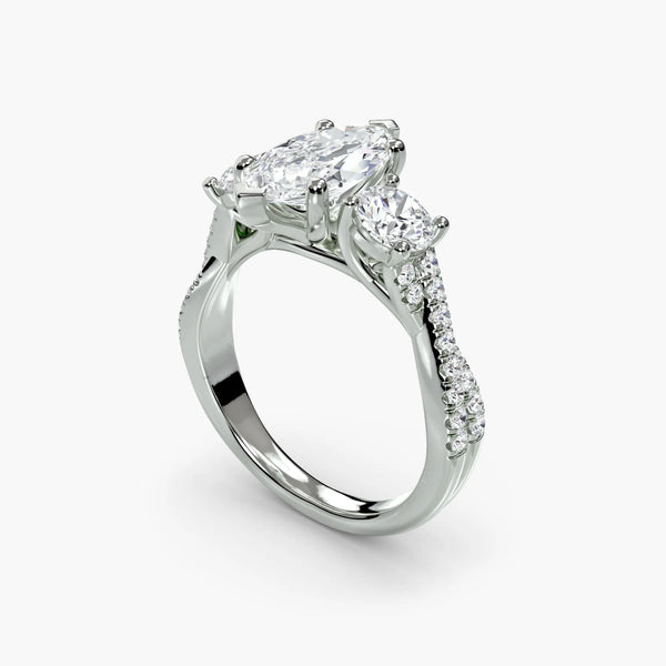 Twisted Pavé Eternity - Marquise