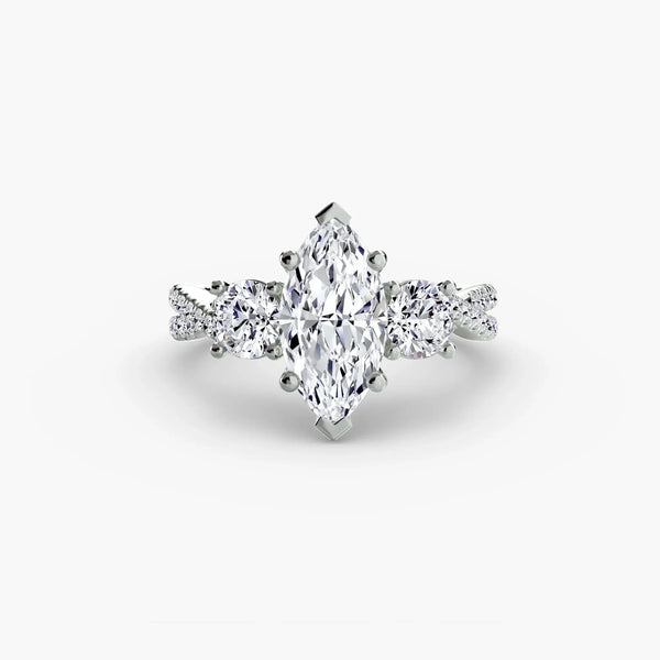 Twisted Pavé Eternity - Marquise