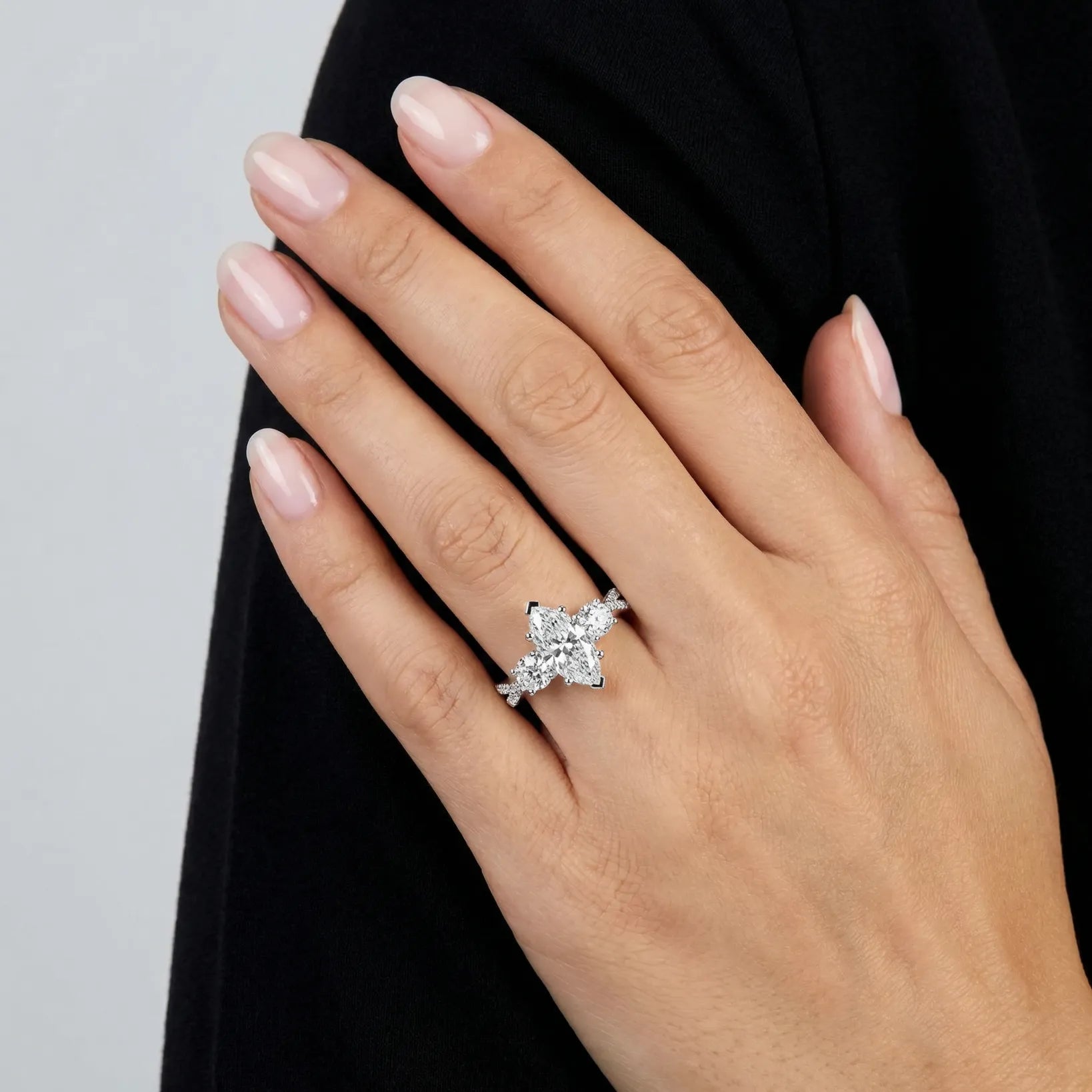 Twisted Pavé Eternity - Marquise