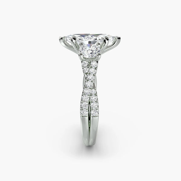 Twisted Pavé Eternity - Marquise