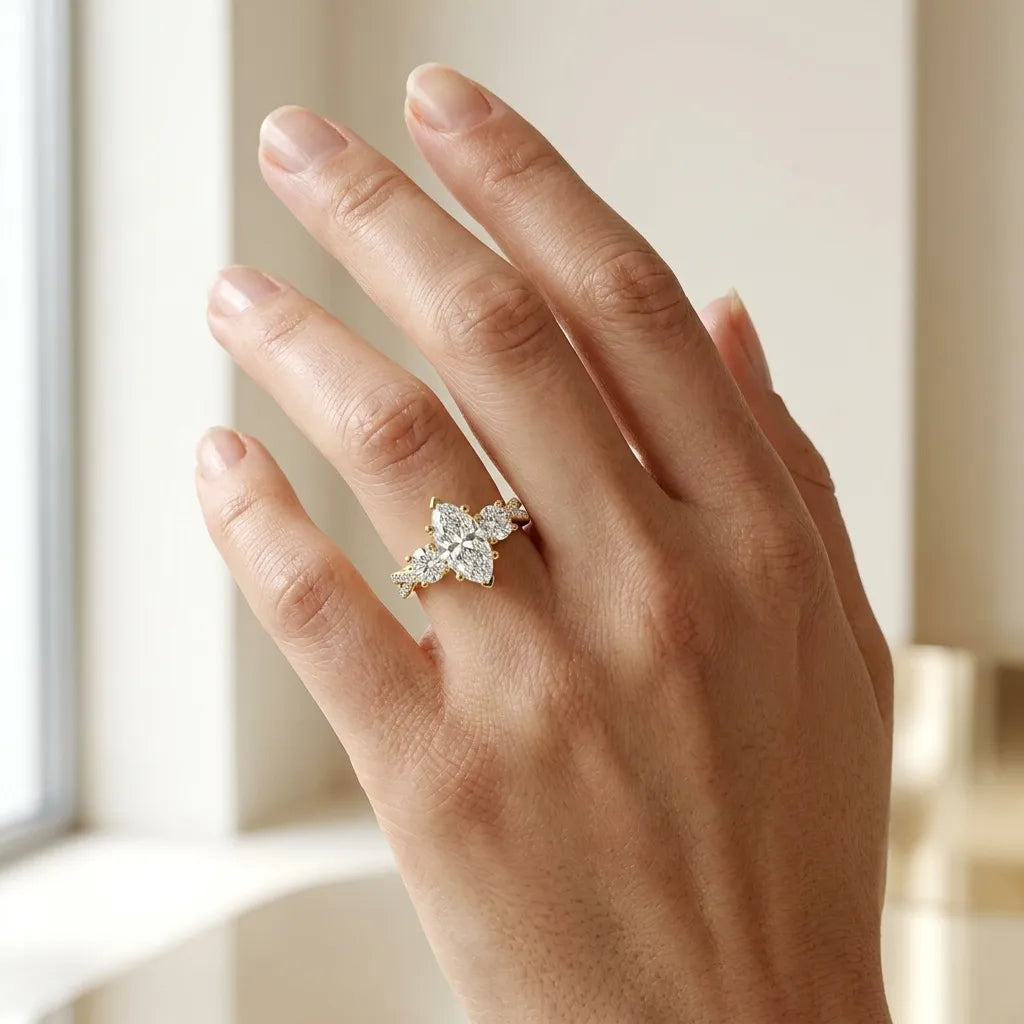 Twisted Pavé Eternity - Marquise